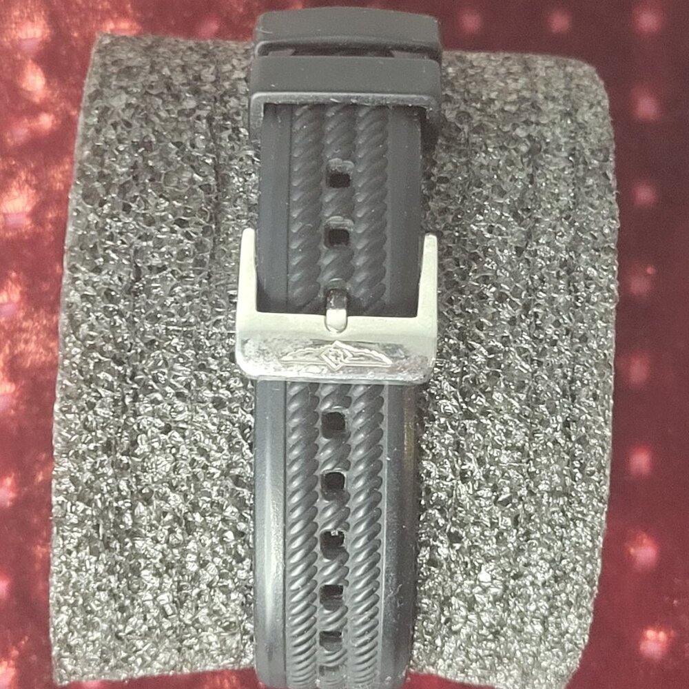 INVICTA Watch Black Rubberized Band Silver Bezel - Picture 3 of 7